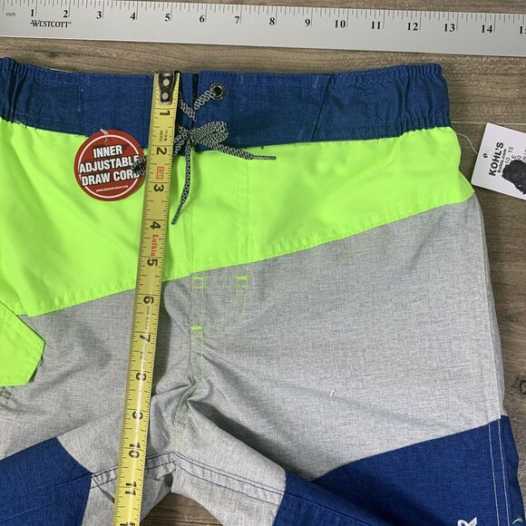ZeroXposur Youth Swim Trunk Surf Shorts Size M - 10 / 12 Neon Lime R50450 NEW - Picture 3 of 11